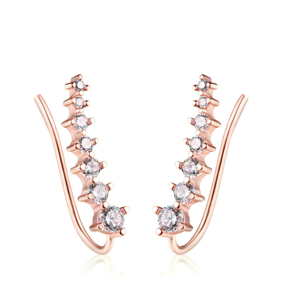 Seven Star Elegant Diamond Stud Earrings For Women