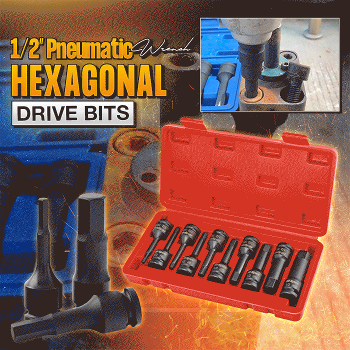 1/2 Inch Pneumatic Wrench Hex Bits Set For Durable Performance