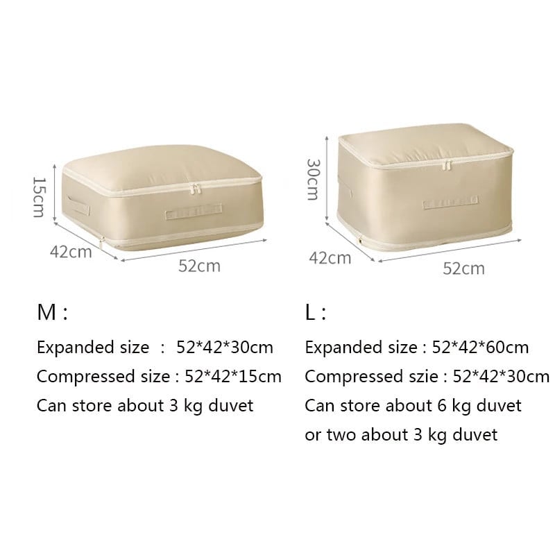 Large Capacity Compressive Duvet Storage Bag For Bedding Organization