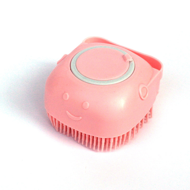 Silicone Dog Grooming Brush Bath Massage Gloves Shampoo Dispenser