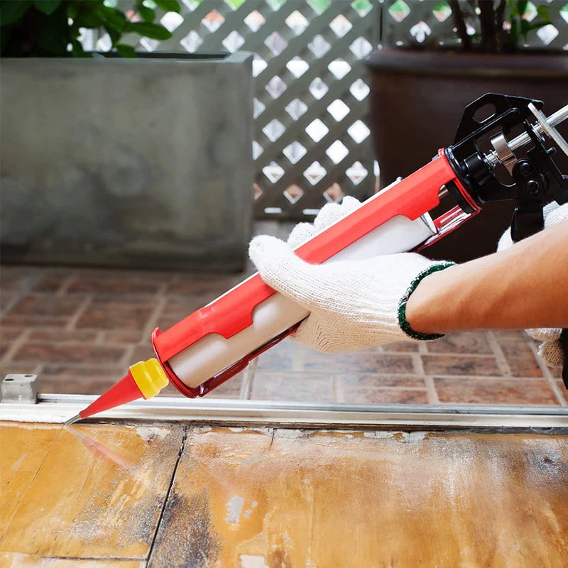 Universal Integrated Caulking Nozzle Tool Kit With Rubber Tips
