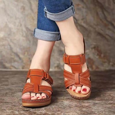 Women Leather Sandals Stylish Comfortable Soft Genuine Leather Footwear