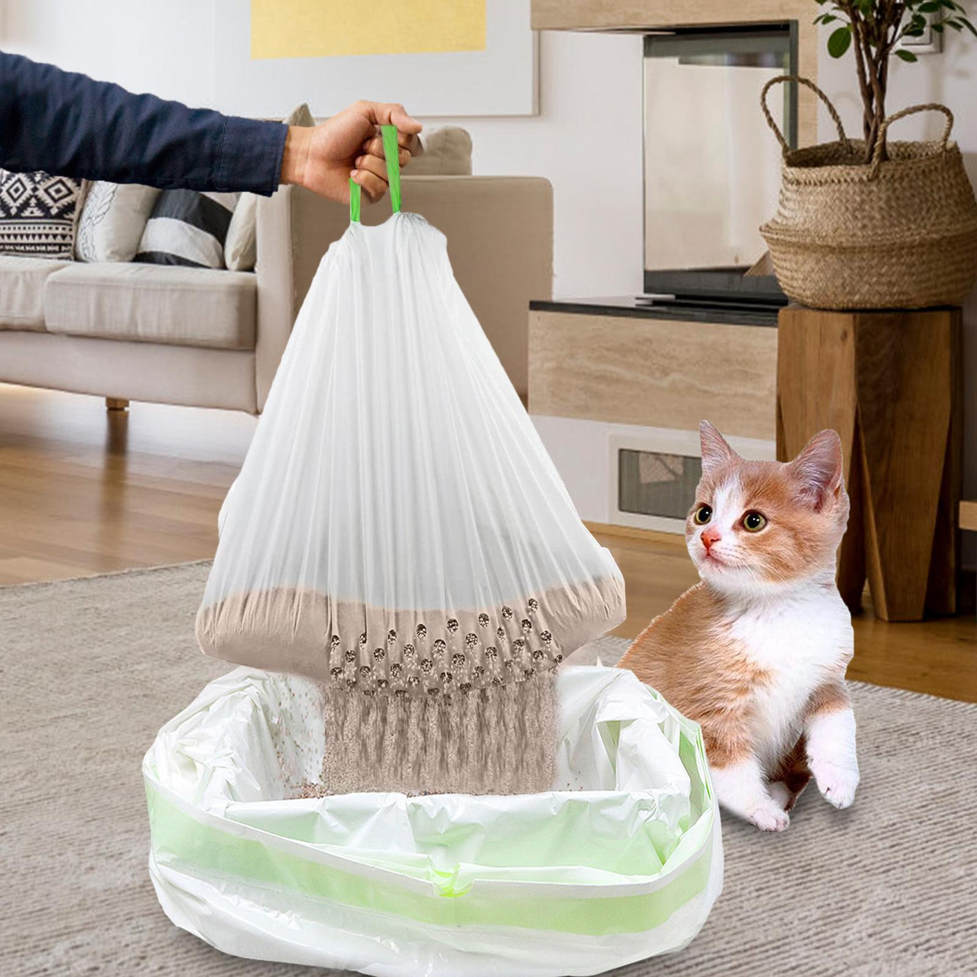 Durable Cat Litter Bag For Easy Disposal And Odor Control