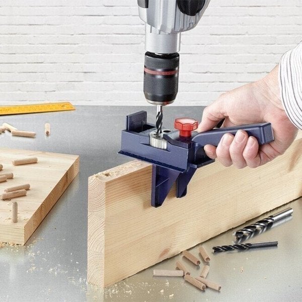 Dowel Drill Guide For Precise Woodworking And Accurate Hole Placement