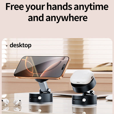Foldable Portable Magnetic Phone Holder With Strong Vacuum Grip