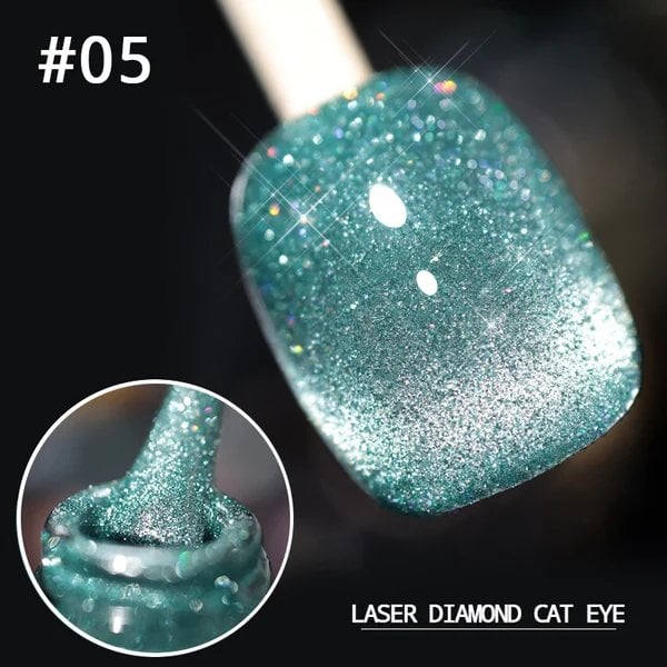 Laser Diamond Cat Eye Nail Polish Stunning Reflective Nail Color