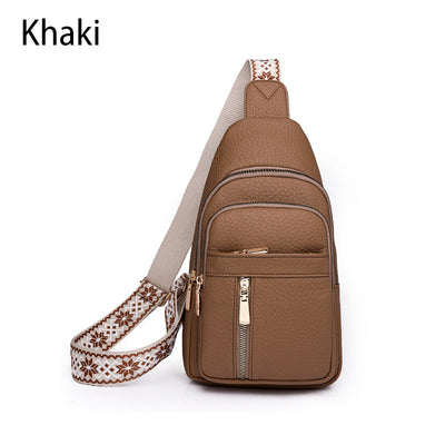 Women's Vintage PU Leather Chest Bag Stylish And Durable Design
