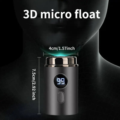 Mini Portable Electric Shaver Compact Travel Grooming Tool For Men