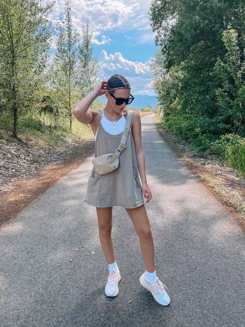 Casual Sleeveless Mini Dress With Built-In Shorts For Summer
