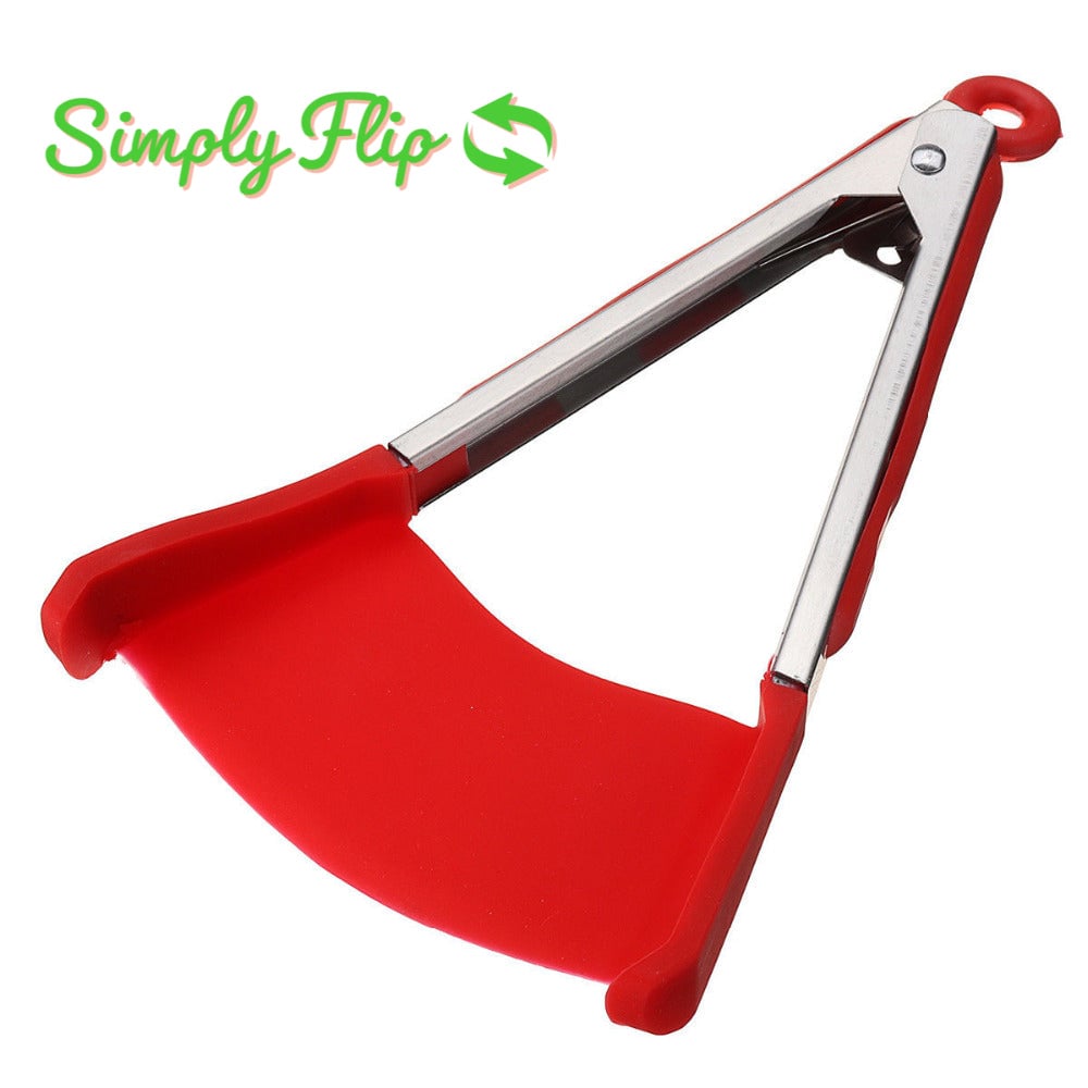 2-in-1 Spatula And Tongs Kitchen Utensil Tool Combo