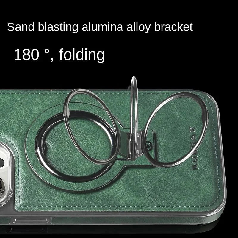 Leather Magnetic Phone Case Stand Holder For Mobile Devices