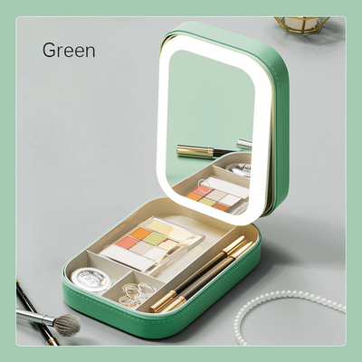 LED Adjustable Makeup Mirror With 5x 10x 15x Magnifying Lens