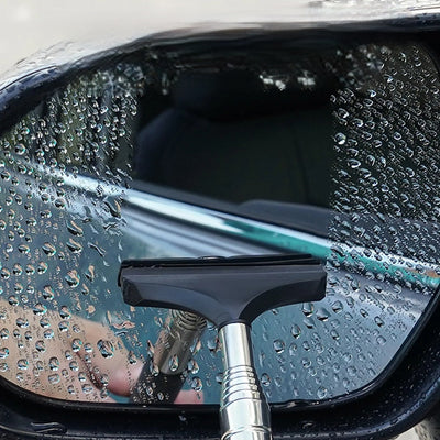 Extendable Car Rearview Mirror Wiper With Long Handle For Easy Cleaning
