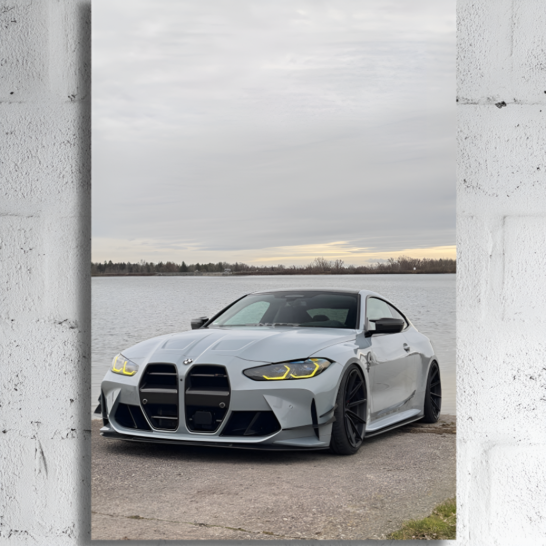 LED Car Wall Art Canvas Modern Lighted Vehicle Wall Decor