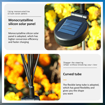 Solar Garden Light Starburst Outdoor Decorative Swing Lamp