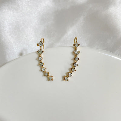 Seven Star Elegant Diamond Stud Earrings For Women
