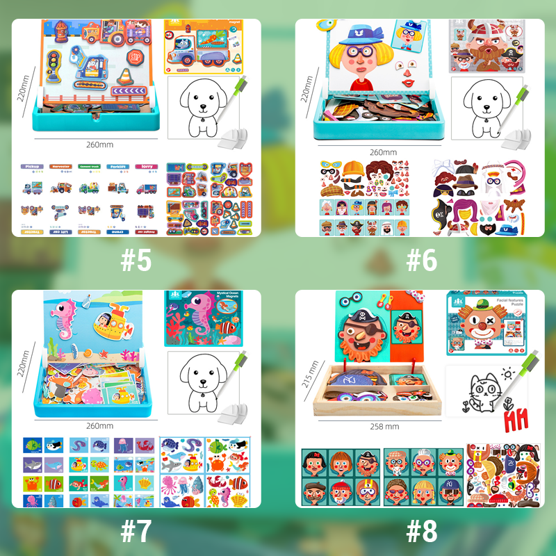 Children's Educational Magnetic Puzzles Learning Toy For Kids