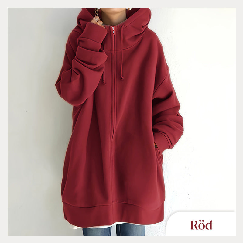 Women's Hooded Sweater Zippered Autumn Winter Warm Pullover
