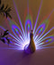 LED Peacock Projection Lamp 12-Color Remote Controlled Atmosphere Light