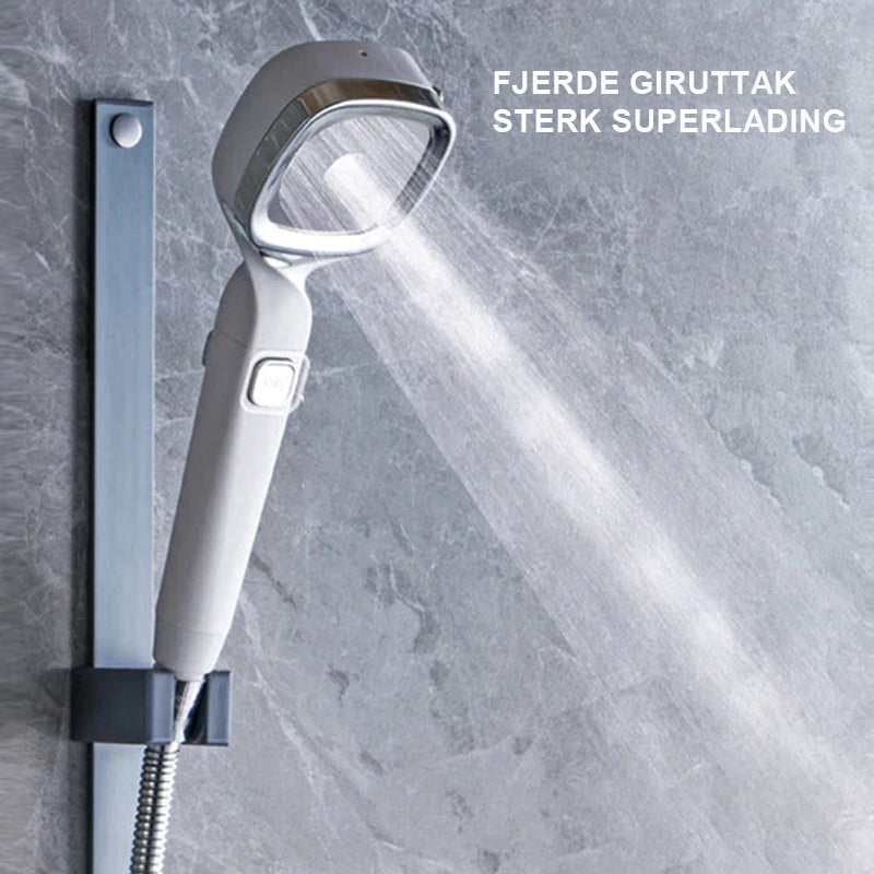 Handheld Pressurized Shower Head With 4 Spray Modes And Pause Switch