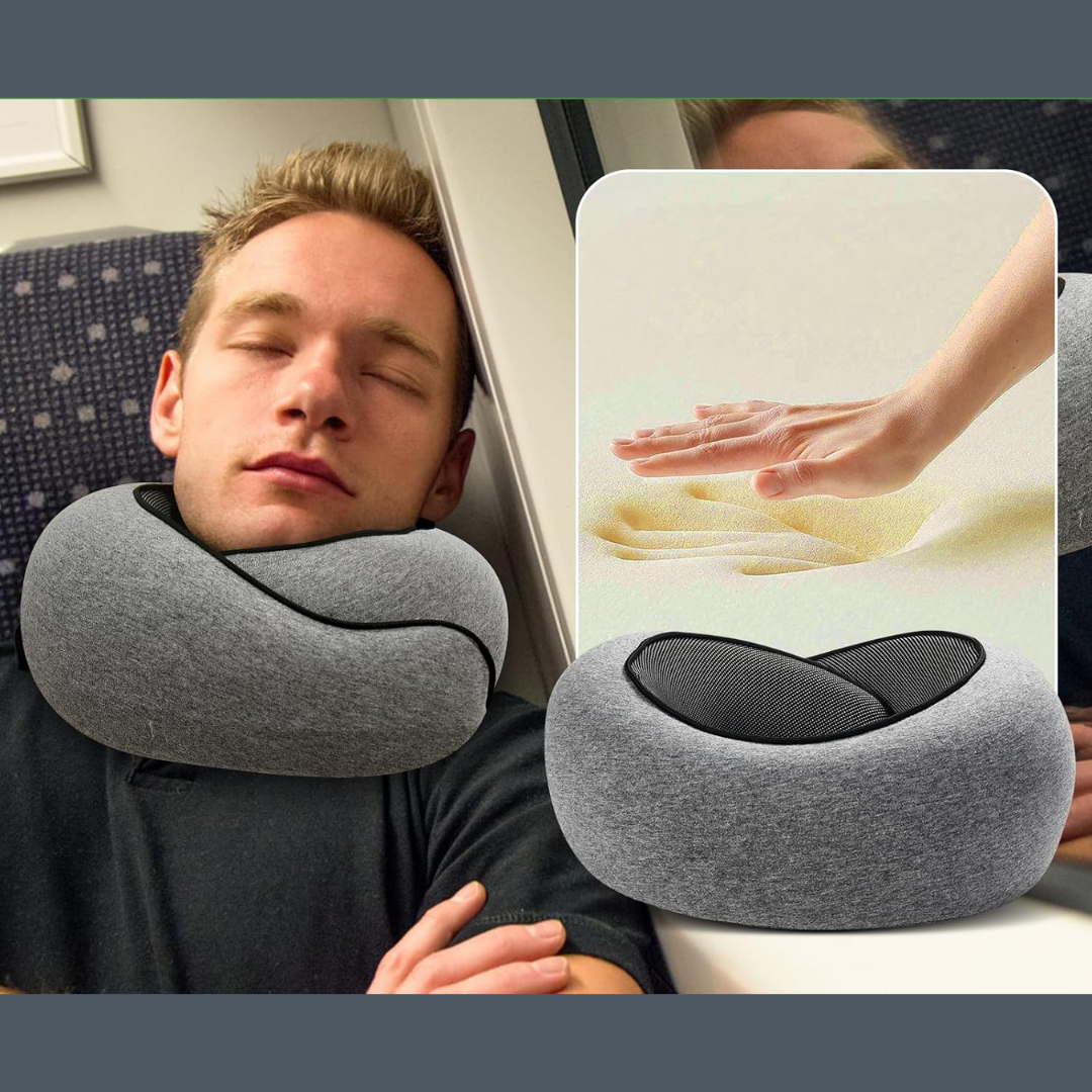 Memory Foam Travel Pillow For Neck Support And Comfort