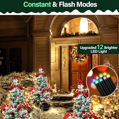 Solar Christmas Tree Lights Outdoor Waterproof LED Decorations