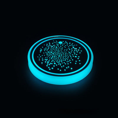 Car LED Cup Holder Coaster Luminous Glow Light Accessory