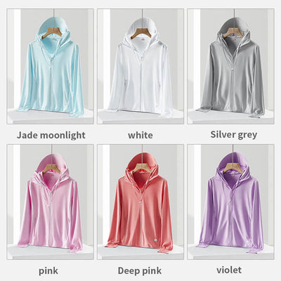 Detachable Large Brim UPF 50+ Sun Protection Clothing Ice Silk