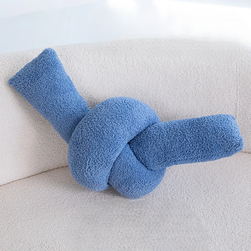 Plush Chain Knot Pillow Soft Decorative Cushion For Sofa And Home