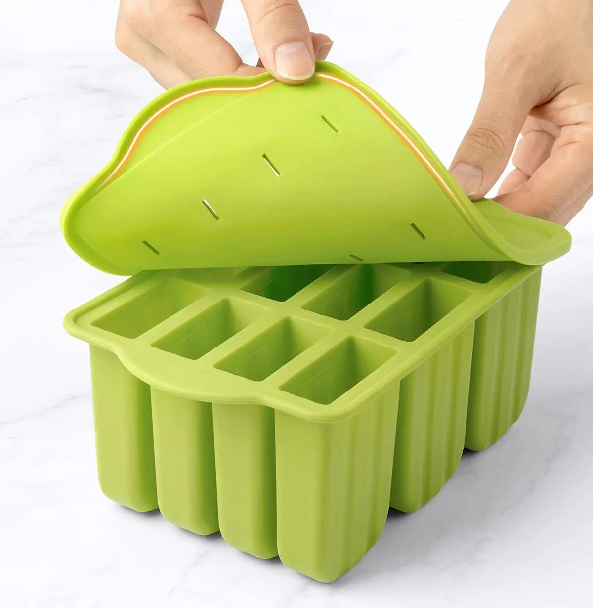 Silicone Popsicle Molds With Wooden Sticks For Kids Snacks