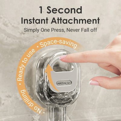 Suction Cup Storage Rack With Drain Hole For Bathroom Kitchen