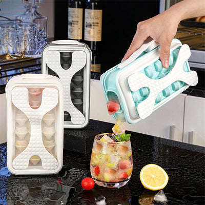 2in1 Portable Silicone Ice Cube Tray Ice Ball Mold Maker