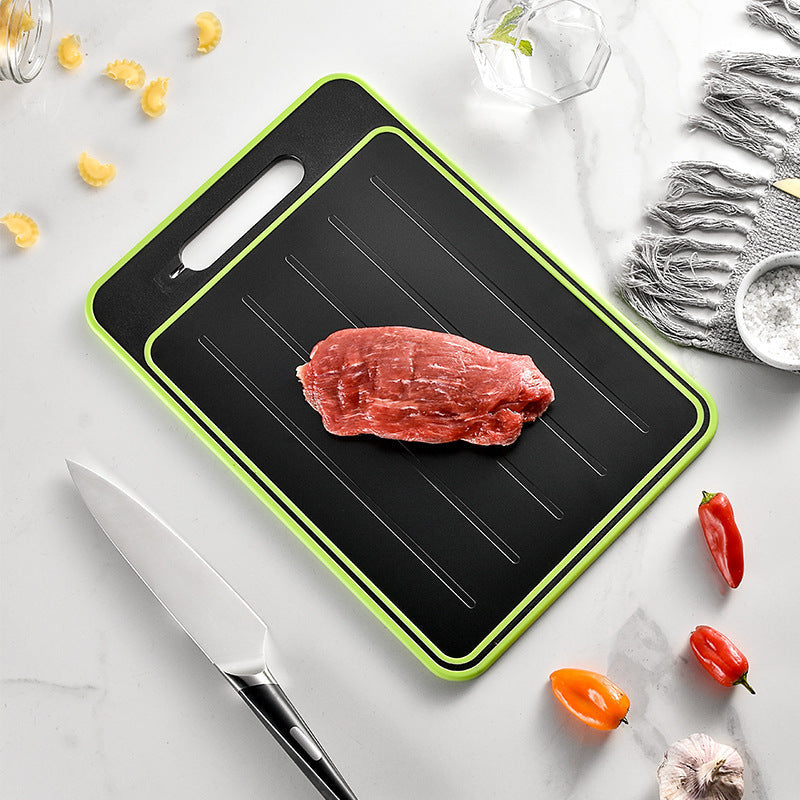 Double-side Cutting Board With Defrosting And Sharpener Function
