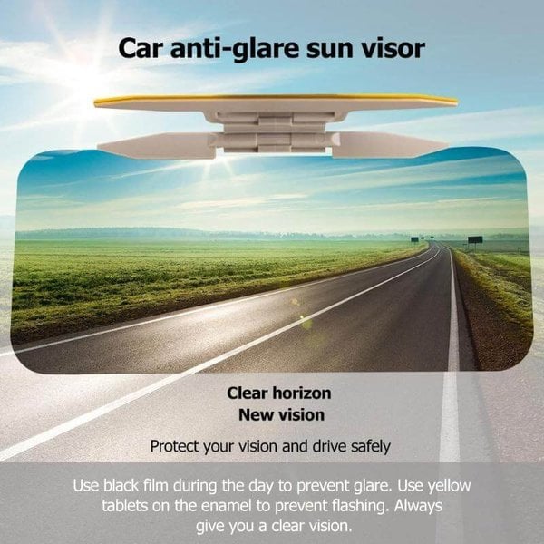 Anti-Glare Car Visor Extender For Day And Night Driving Safety