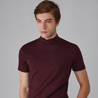 Men's Slim Fit T-shirt With Collar Stylish Casual Wear