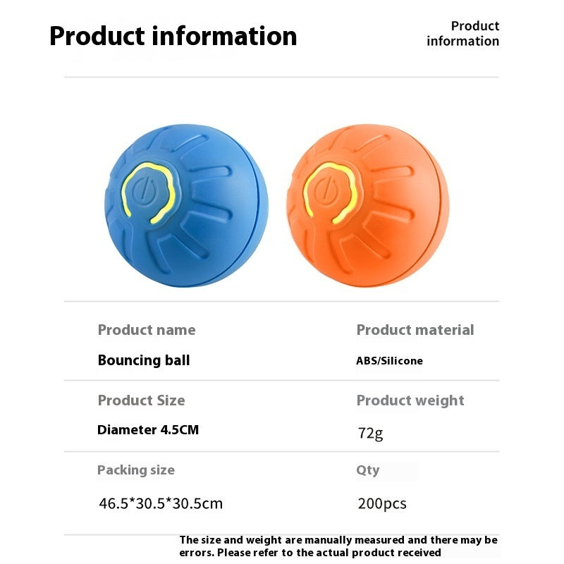 Interactive Pet Toy Ball Electronic Moving Playful Cat Dog Toy