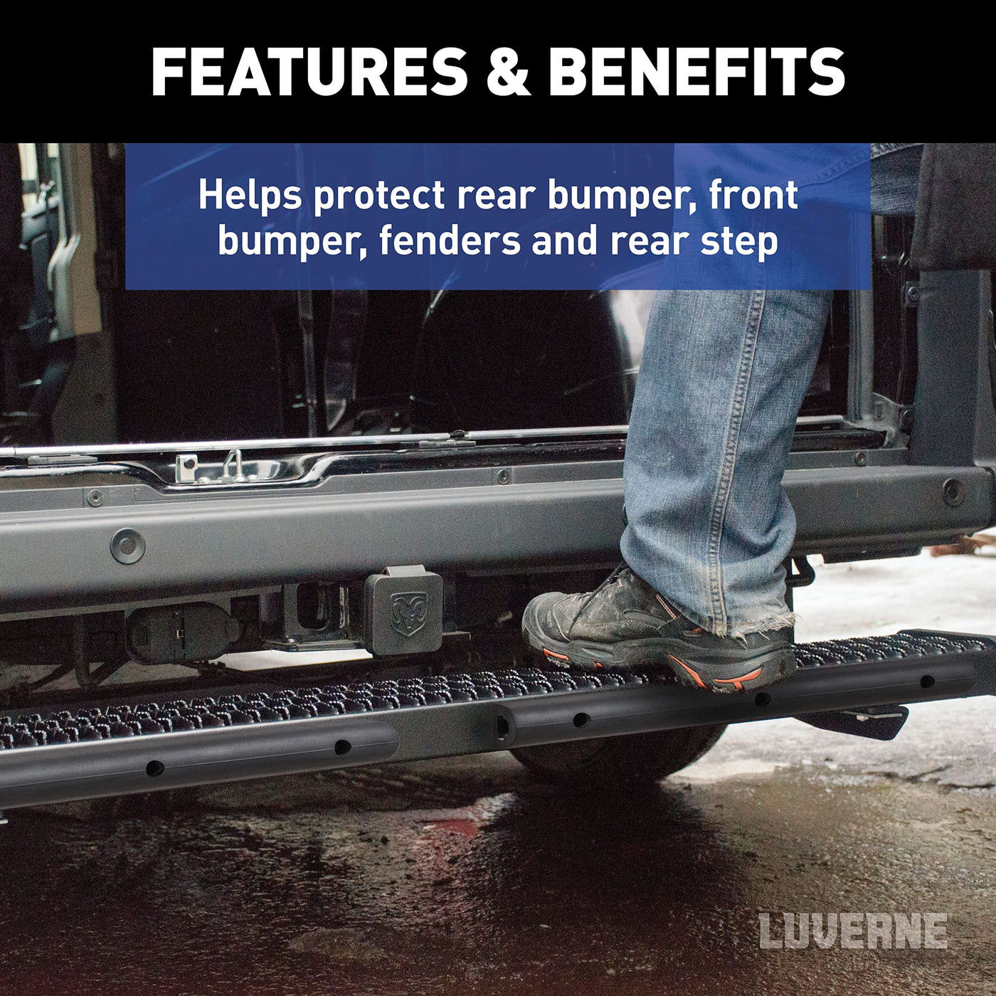 LUVERNE 20 Inch Rubber Bumper Guard Protector Strips 2-Pack