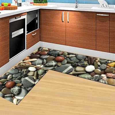 Anti-Slip Kitchen Floor Mat Geometric Print Rug For Bathroom And Hallway