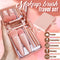 Travel Makeup Brush Set 5 Pieces Portable Cosmetic Brushes Kit