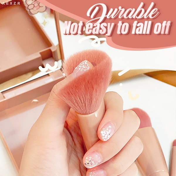 Travel Makeup Brush Set 5 Pieces Portable Cosmetic Brushes Kit