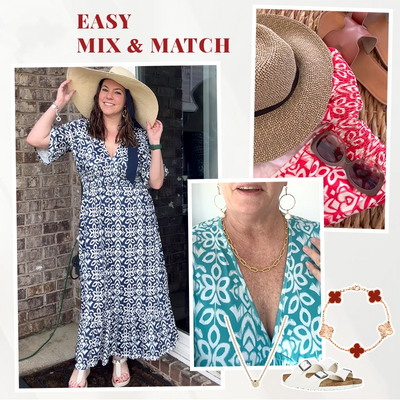 Bohemian Wrap Dress V-neck Waist Tie Casual Long Dress