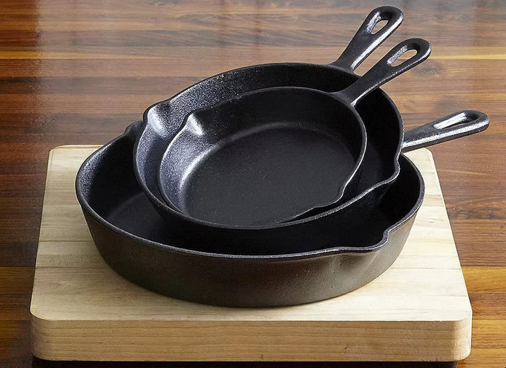 Cast Iron Skillet Set Durable Cookware For Versatile Cooking