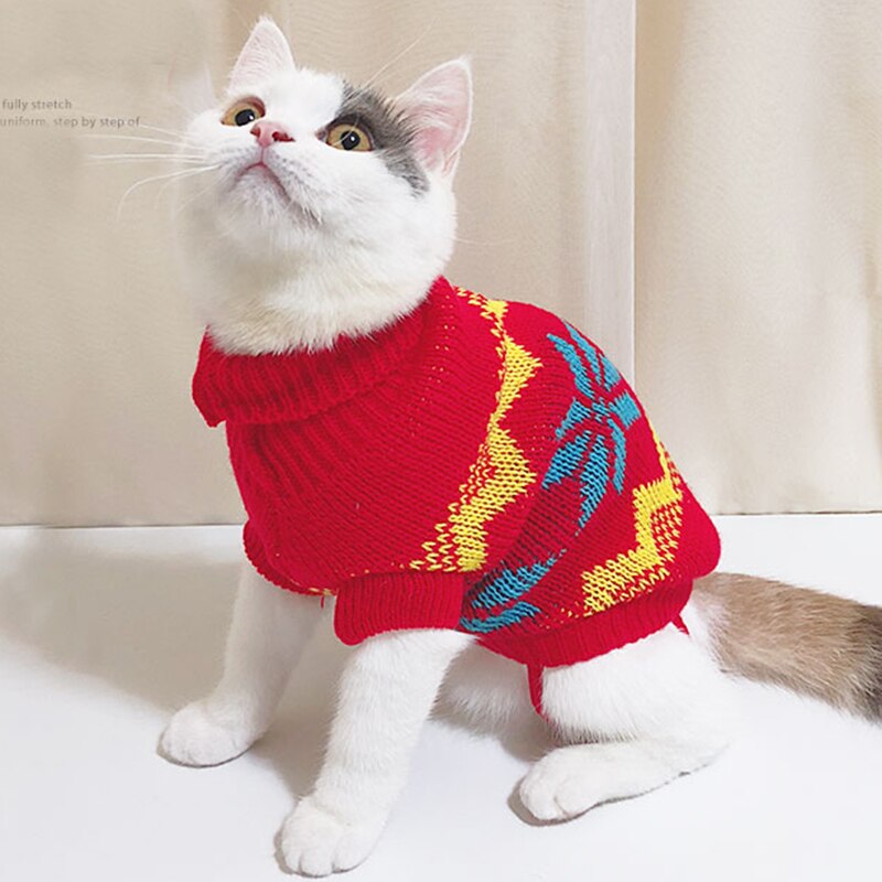 Cat Sweater Soft Comfortable Warm Knit For Pets And Owners