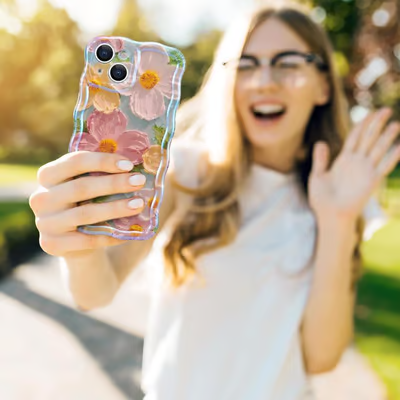Retro Oil Painting Phone Case Colorful Artistic Design
