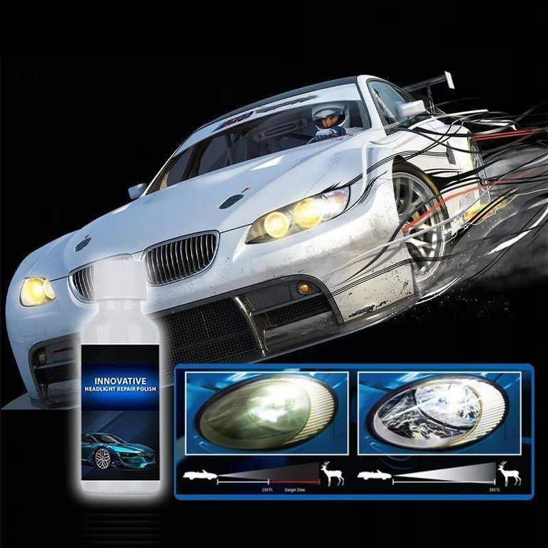 Car Headlight Repair Fluid Restores Clear Bright Lights Quickly