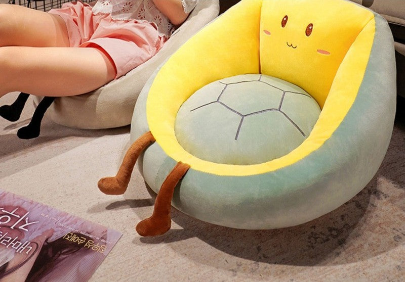 Solid Plush Square Chair Cushion Soft Cotton Padded Seat Mat