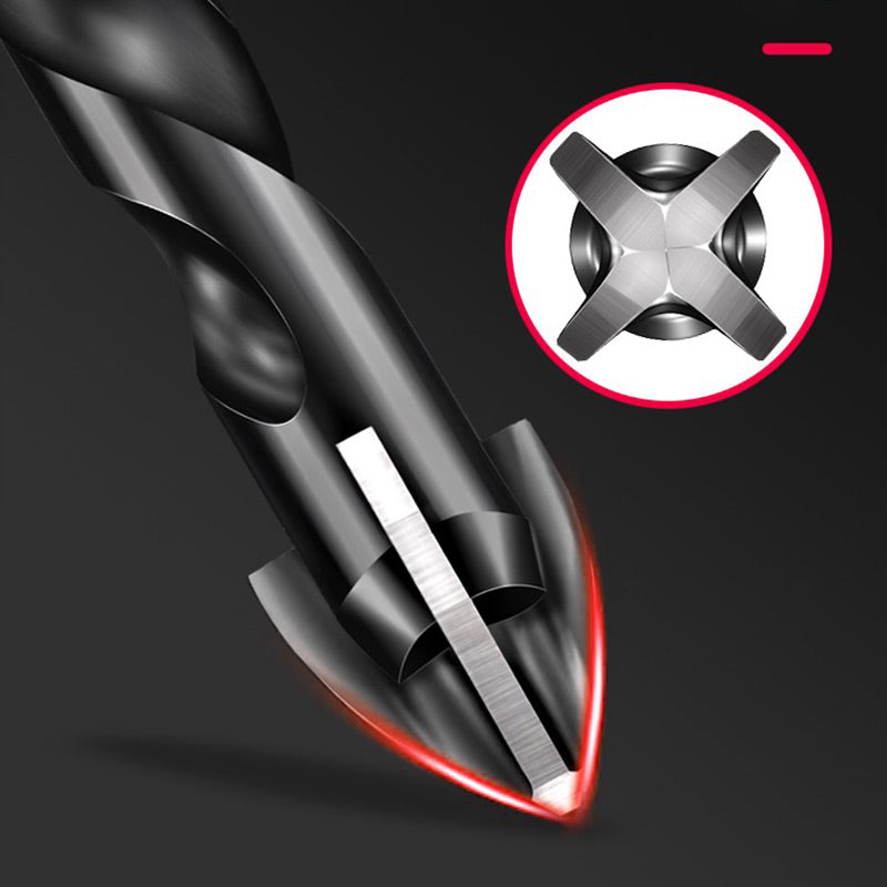 4-edge Cross Drill Bit Set 7pcs Durable Precision Drilling Tools
