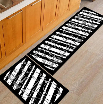 Anti-Slip Kitchen Floor Mat Geometric Print Rug For Bathroom And Hallway