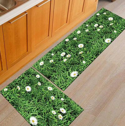 Anti-Slip Kitchen Floor Mat Geometric Print Rug For Bathroom And Hallway