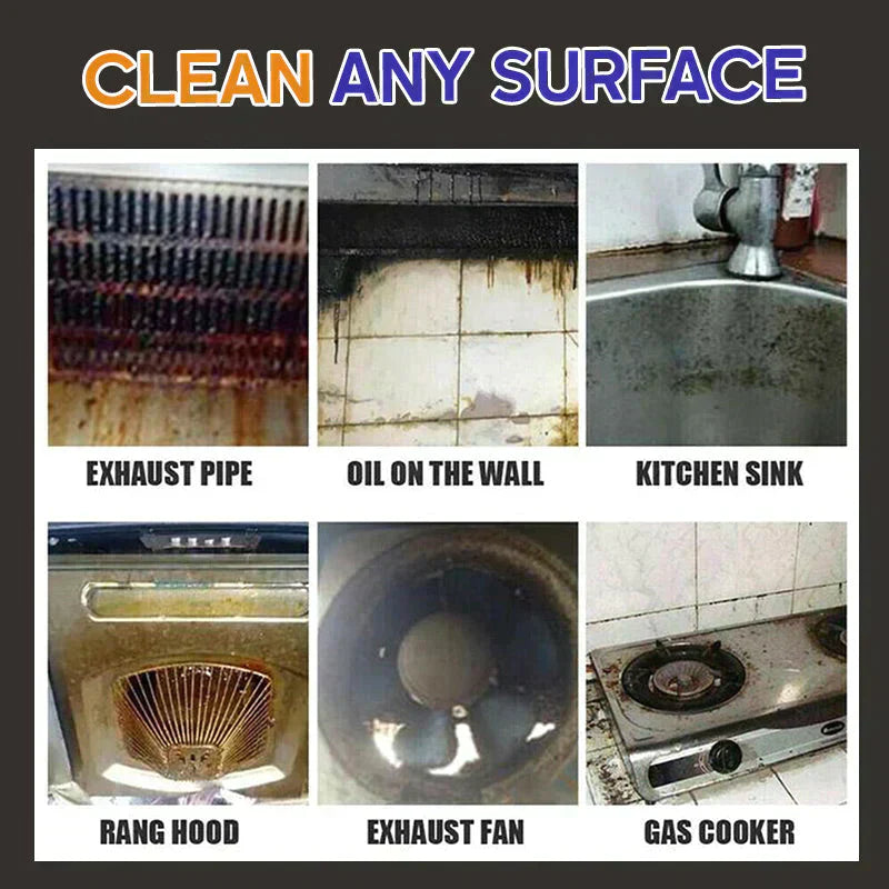 Kitchen Foam Cleaner Powerful Grease Remover For Sparkling Surfaces